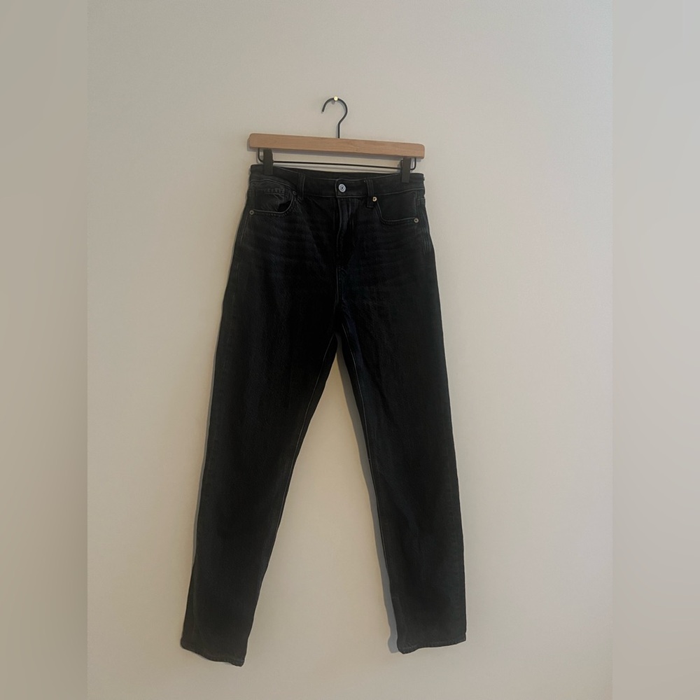 American Eagle “Strigid” Black High Rise Straight Jeans Size 2 Regular